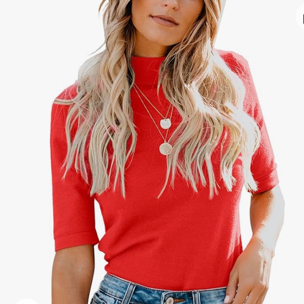 Sexy Slim fit short sleeve mini turtle neck top